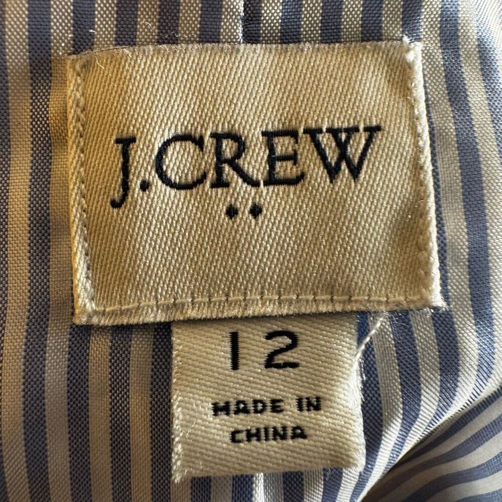 J. Crew Womens Wool Blend Notch Lapel Two Button Blazer Jacket Navy Blue Size 12 - Picture 5 of 6
